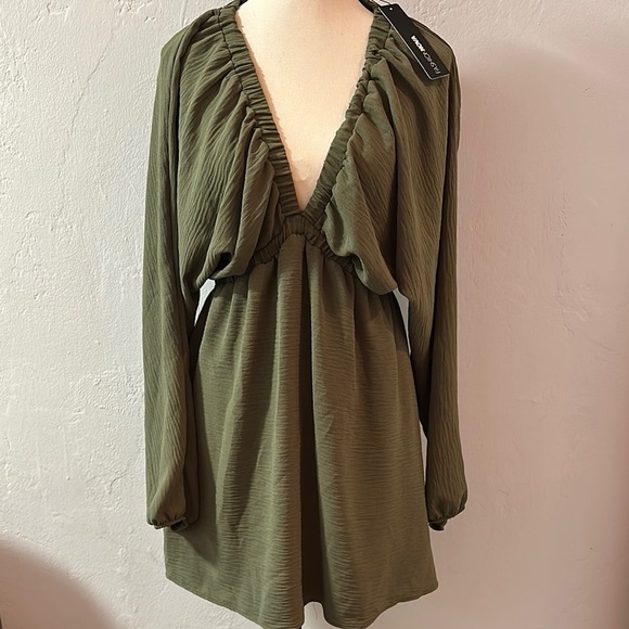 Fashion Nova Dresses & Skirts - NWT Olive Green Long Sleeve Dress